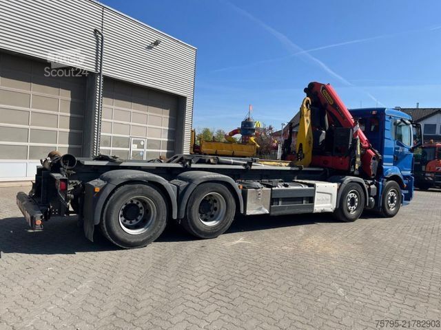 Roll-off-kippi kuorma-auto MAN TGS 35.430 8x4 Abrollkipper mit Kran Funk