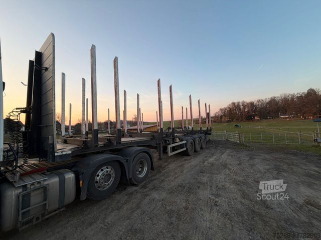 Baļķu puspiekabe PAVIC HTS 24 Holz Holztransporter Holzanhänger Auflieg