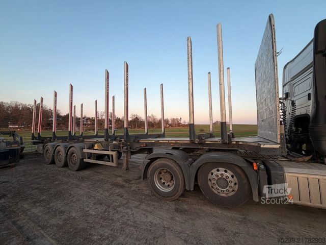 Baļķu puspiekabe PAVIC HTS 24 Holz Holztransporter Holzanhänger Auflieg