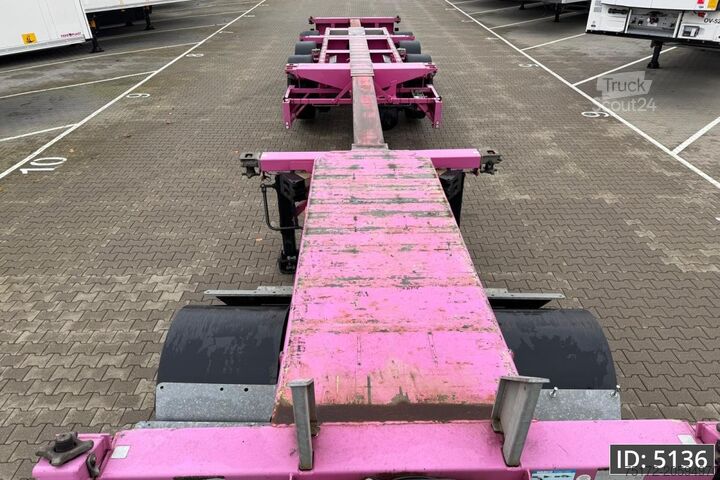 Transporte de contentores Broshuis 3UCC-39/45 Multi / 2x Extandable / 2x Lift Axle