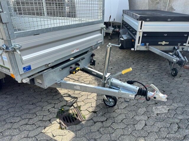 Remorque benne trilibérale Humbaur 3-Seitenkipper HTK 3000.31 Alu, mit Laubgitteraufsatz, 3140 x 1750 x 350 mm, 3,0 to.