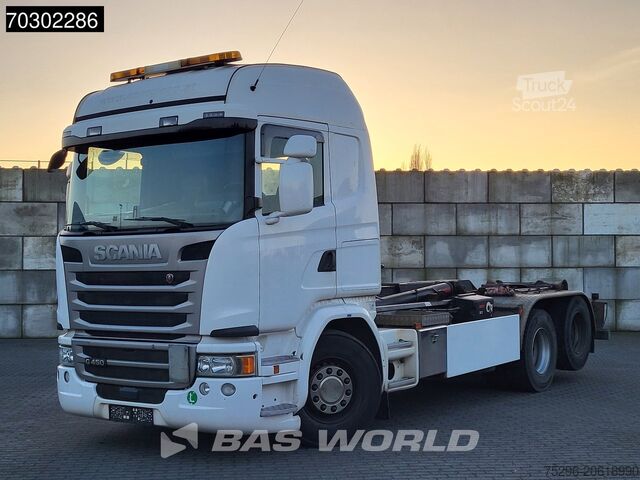 Sistem de braț cu cârlige Scania G450 6X2 HIAB XR21Z59 containersystem 3-pedals ...