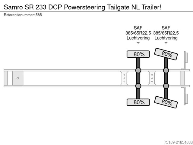 حقيبة سفر Samro SR 233 DCP Powersteering Tailgate NL Trailer!