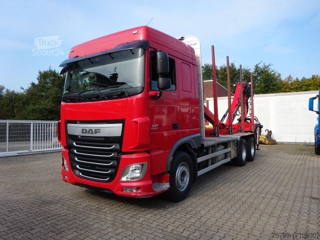 Tomruk kamyonu DAF XF 510 + EPSILON M120Z Holzheckladekran +Greifer