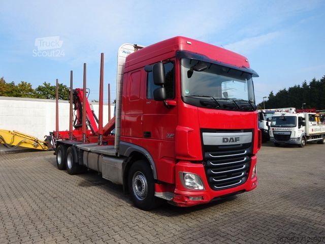 Tomruk kamyonu DAF XF 510 + EPSILON M120Z Holzheckladekran +Greifer