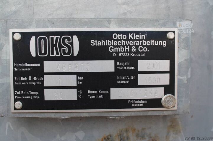 OKS luchttank 1500 liter OKS Luchttank 1500 liter