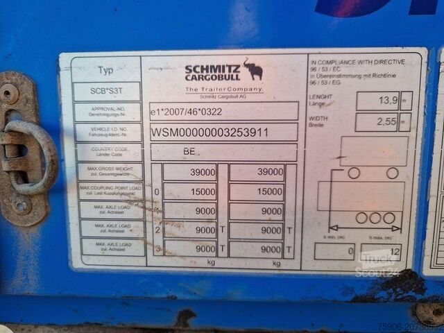 Semitrailer Schmitz Cargobull TAUTLINER FOSSE A BOBINES
