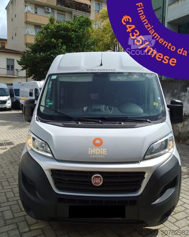 Wohnwagen/Wohnmobil Fiat Weinsberg Carabus 600 K | 4 Posti Letto | Completamente Attrezzato
