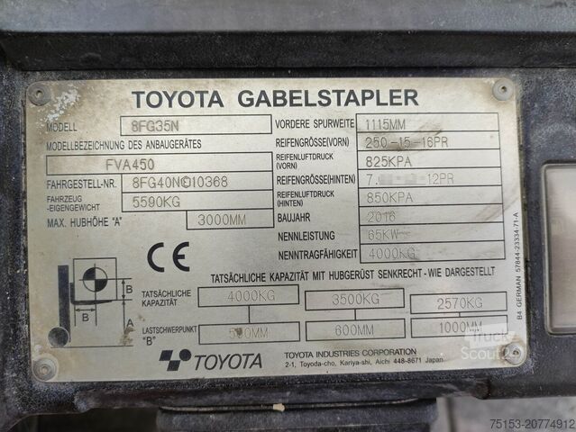 LPG viličarji Toyota 8FG35N