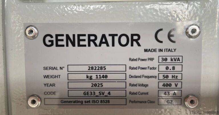 Agregado Yanmar 4TNV98C - 33 kVA - Stage V Genset - DPX-19909