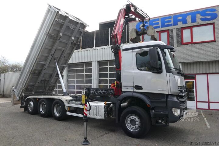 Benne à 3 côtés Mercedes-Benz Arocs 3643 | 8X4 Tridem | 3 Side Tipper | Fassi...