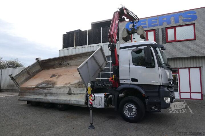 Benne à 3 côtés Mercedes-Benz Arocs 3643 | 8X4 Tridem | 3 Side Tipper | Fassi...