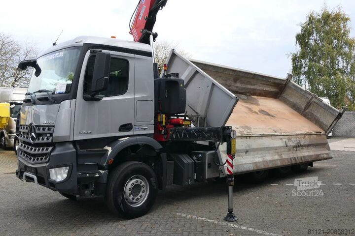 Benne à 3 côtés Mercedes-Benz Arocs 3643 | 8X4 Tridem | 3 Side Tipper | Fassi...