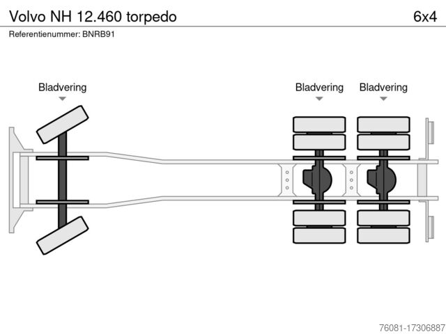 Chasis con cabina Volvo NH 12.460 torpedo