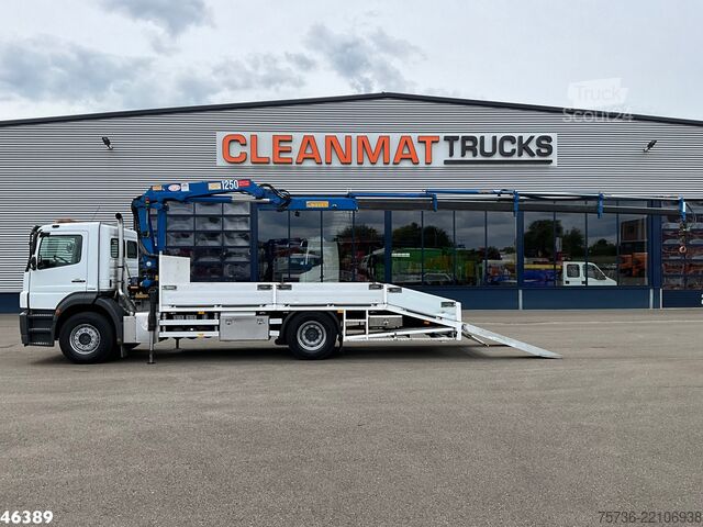 Bestelwagen autodrager Mercedes-Benz Axor 1824 Euro 5 HMF 12 Tonmeter laadkraan Just...
