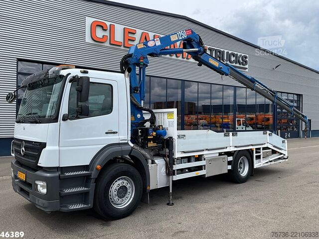 Bestelwagen autodrager Mercedes-Benz Axor 1824 Euro 5 HMF 12 Tonmeter laadkraan Just...