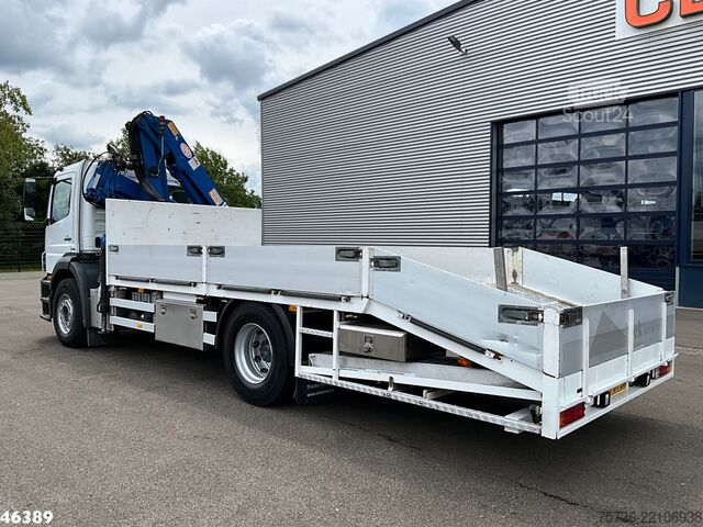 Bestelwagen autodrager Mercedes-Benz Axor 1824 Euro 5 HMF 12 Tonmeter laadkraan Just...