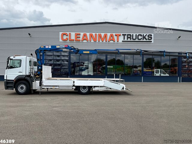 Bestelwagen autodrager Mercedes-Benz Axor 1824 Euro 5 HMF 12 Tonmeter laadkraan Just...