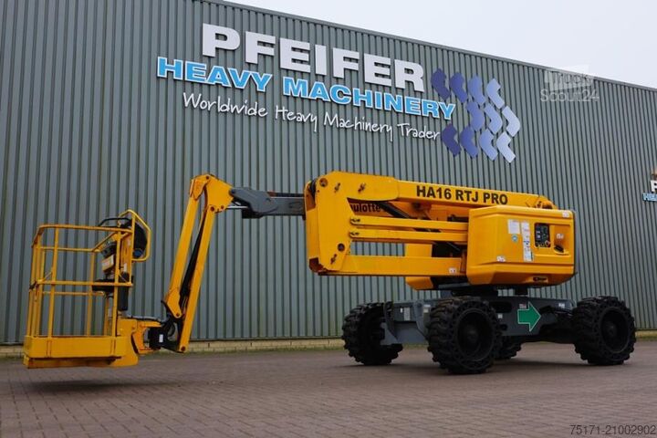 Scharnierende telescopische hoogwerker Haulotte HA16RTJ Pro Diesel, 4x4x4 Drive, 16 m Working Heig