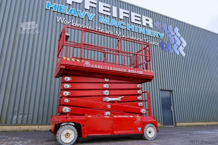 Pont élévateur à ciseaux PB LIFT S151-12E Electric, 15m Working Height, 550kg