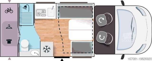 Pusiau integruotas kemperis CHALLENGER 250 Etape Edition Arctic Paket