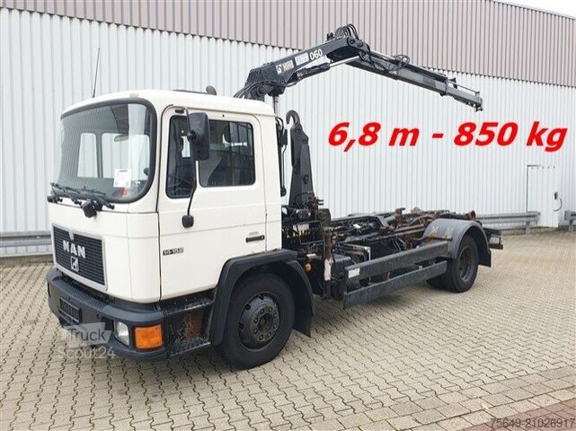 Camion benne à bras amovible MAN 14.152 F 4x2 BB 14.152 F 4x2 BB mit Kran Hiab 060-2