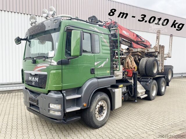 Camion forestier MAN TGS 26.480 6x4 BB TGS 26.480 6x4 BB, Intarder, Kran Epsilon S270L88, Langholz