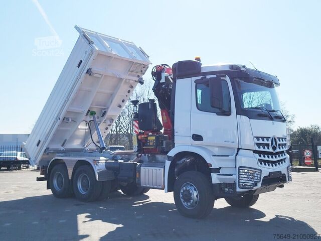 Grue à tour Mercedes-Benz Arocs 3348 AK 6x6 Arocs 3348 AK 6x6, Kran Fassi F255A.2.24, Retarder, MultimediaCockpit, Navi, Funk