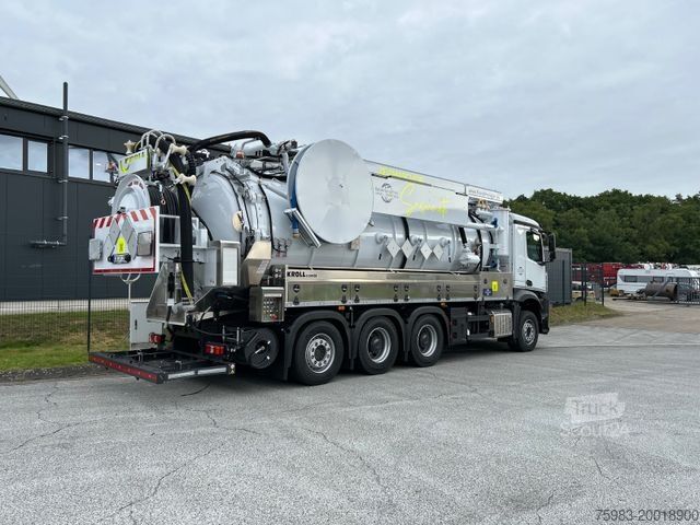 Vacuum tank truck MERCEDES-BENZ Arocs 3251 8x4 / KROLL ADR-Kombi K1,0-17,0/28 PE