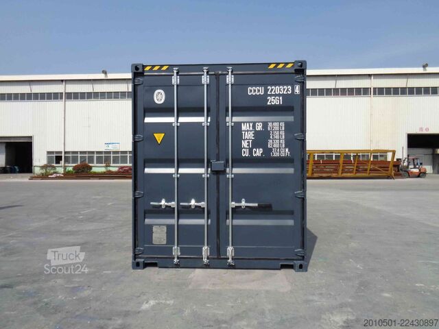 Conteneur d'expédition 20 Fuß High Cube Seecontainer / RAL 7016 Lagercontainer / Anthrazit / one Way