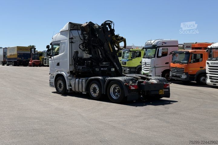 Standardowy ciągnik siodłowy Scania G490 6x2 Hiab 165ZT Holzkrane / Swiss-Vehicle