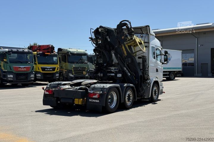 Standardowy ciągnik siodłowy Scania G490 6x2 Hiab 165ZT Holzkrane / Swiss-Vehicle