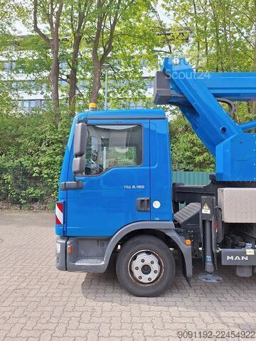 Nákladné vozidlo s pracovnou plošinou Ruthmann T 230 / MAN TGL 8.180 4X2 BB