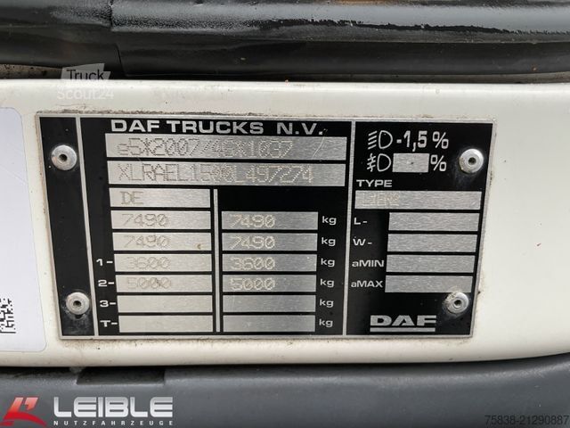 Fourgon tôlé DAF LF 210 FA*DHollandia LBW*486Tkm*Turbo Schaden