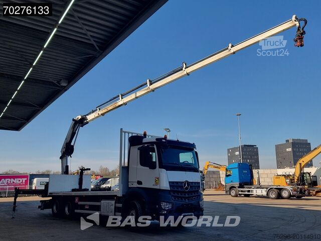 Plataforma de carga Mercedes Arocs 2636 6X4 HIAB X-HIDUO 188 ES-S Crane Kran...