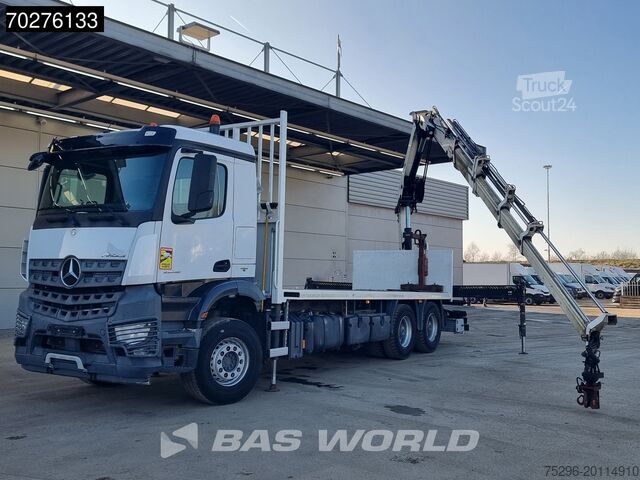 Plataforma de carga Mercedes Arocs 2636 6X4 HIAB X-HIDUO 188 ES-S Crane Kran...