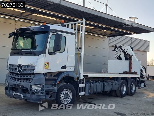 Plataforma de carga Mercedes Arocs 2636 6X4 HIAB X-HIDUO 188 ES-S Crane Kran...