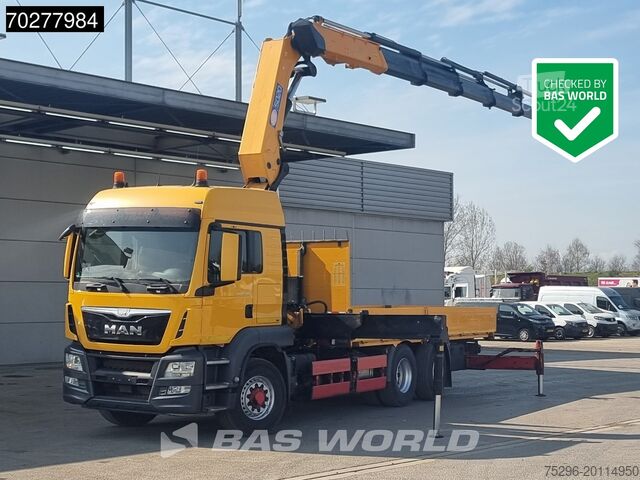 Plataforma de carga MAN TGS 26.480 6X4 HMF 5020 K6 Crane Kran 6x2H4 Hyd...