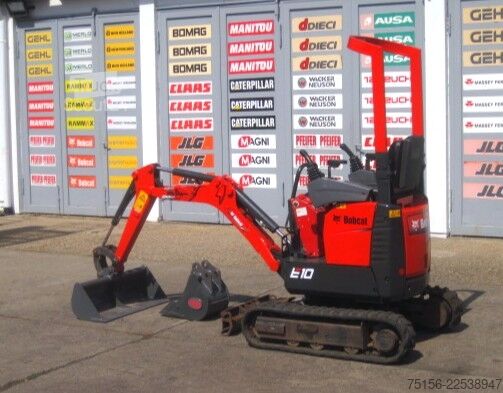 Microbagger Bobcat E 10 * 2x Löffel * * Verstellfahrwerk *