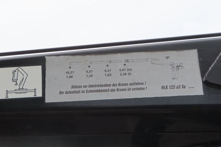 Camion plateau MERCEDES-BENZ Antos 1830 L , Kran MKG HLK 125