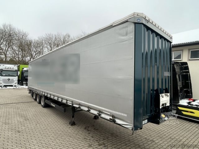 Öppen semitrailer med kapell KRONE SD Plane Mega Edscha Hubdach 2x Liftachse