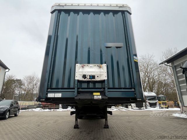 Öppen semitrailer med kapell KRONE SD Plane Mega Edscha Hubdach 2x Liftachse