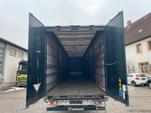Öppen semitrailer med kapell KRONE SD Plane Mega Edscha Hubdach 2x Liftachse