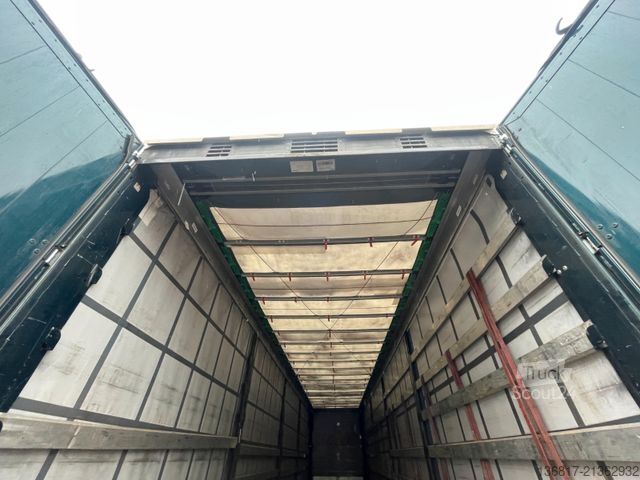 Öppen semitrailer med kapell KRONE SD Plane Mega Edscha Hubdach 2x Liftachse