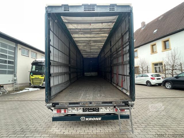 Öppen semitrailer med kapell KRONE SD Plane Mega Edscha Hubdach 2x Liftachse
