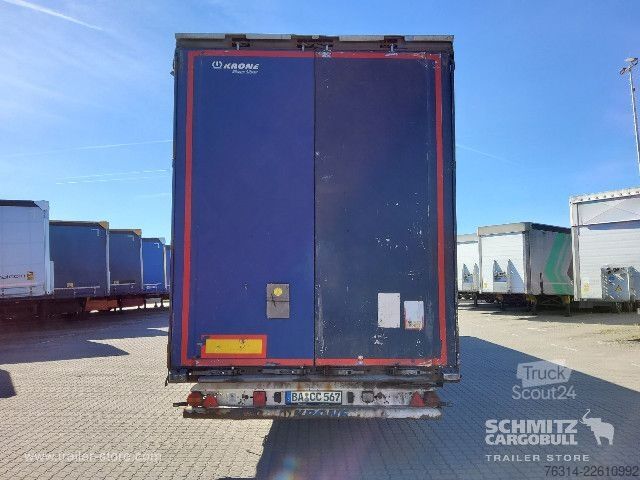 Auflieger mit Pritsche & Plane Krone Curtainsider Mega