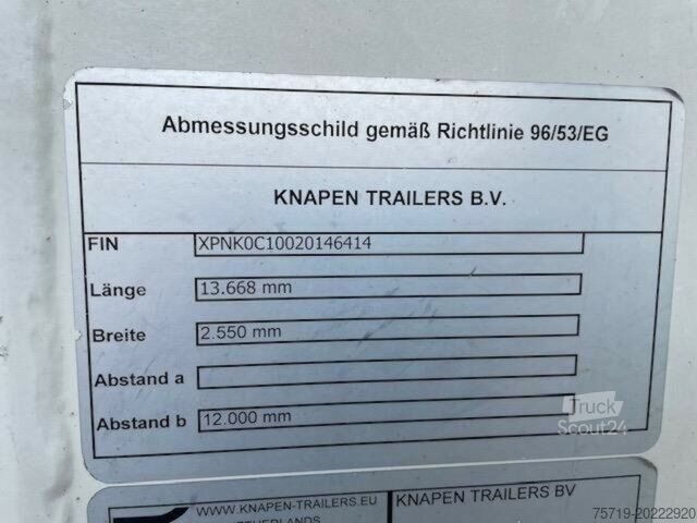 Semirimorchio con pianale mobile Knapen K 100 Schubboden