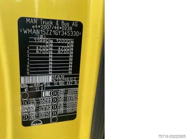 Camion à ordures MAN 12.180 4x2 TGL Euro6/Zöller Mini