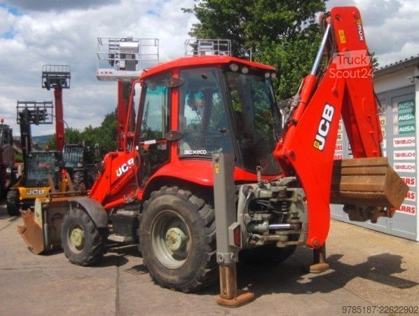 Chargeuse-pelleteuse JCB 3CX * 4 x Löffel + Gabel * AIRCONDITION