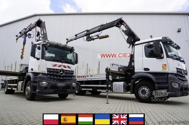 Plataforma con grúa Mercedes-Benz Arocs 1833 4x2 / 50 tho. km! / HIAB
